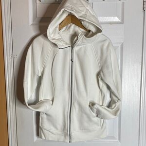 lululemon athletica White Zip-Up Hooded Sweater #3